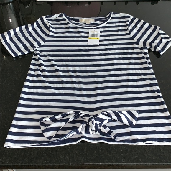 MICHAEL Michael Kors Tops - NWT True Navy Michael Kors Striped Shirt